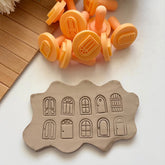 10-Piece Oval Door Stamp Set – For Pottery, Clay & Baking